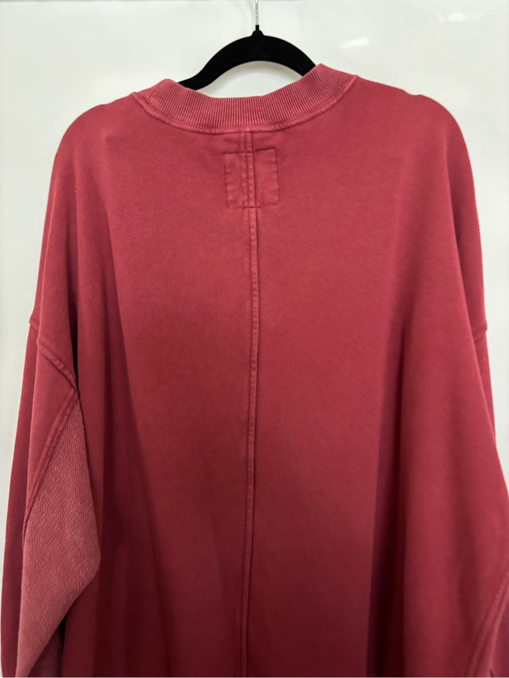 Aerie Oversized Crewneck Sweatshirt Size M Burgundy - Picture 4 of 14